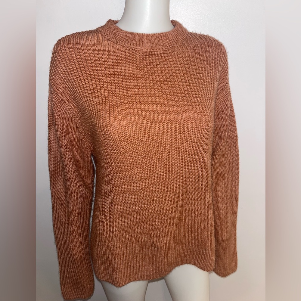 Women's Cozy Crewneck Sweater in Rust